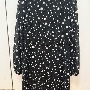 Ted Baker London Black and White Shimmer Mini Dress